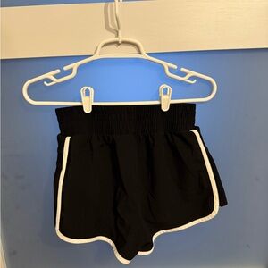 all in motion Black Shorts with White Trim